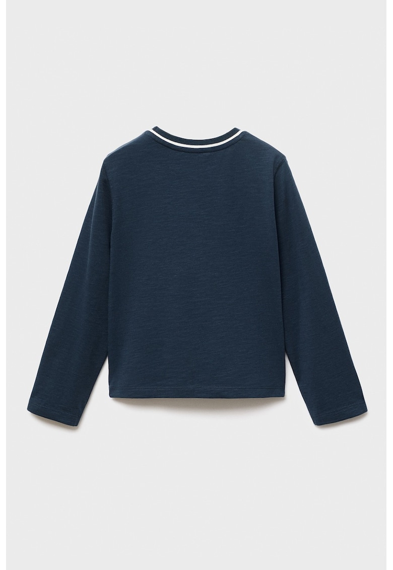 Bluza tricotata fin cu model uni