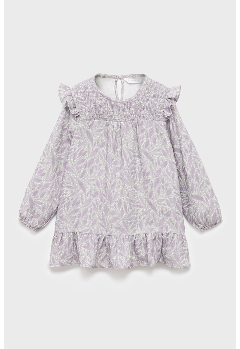 Rochie din bumbc cu model volane