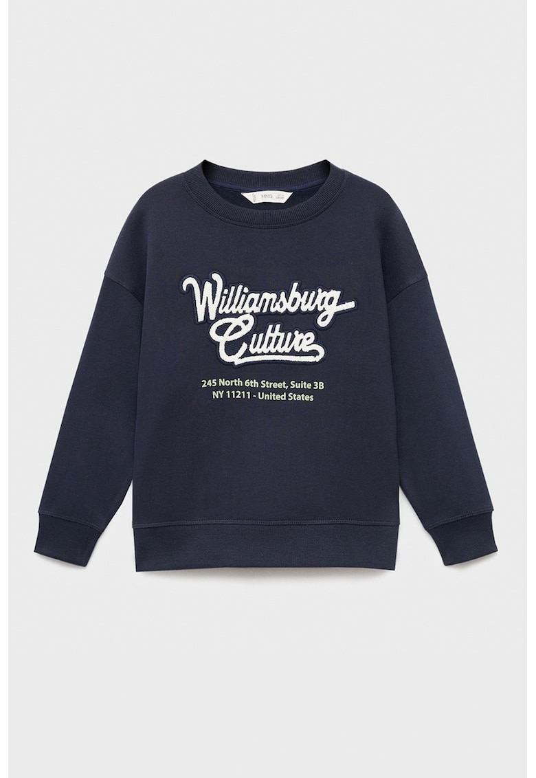 Bluza de trening din bumbac cu broderie