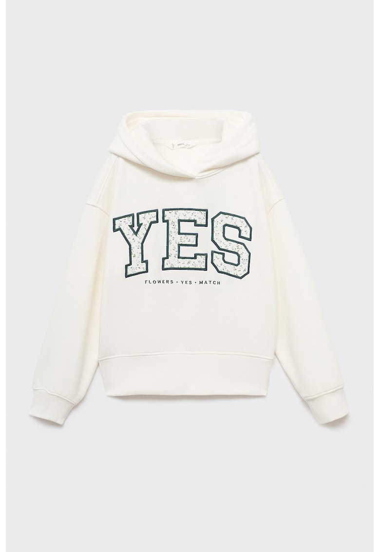 Hanorac cu broderie text