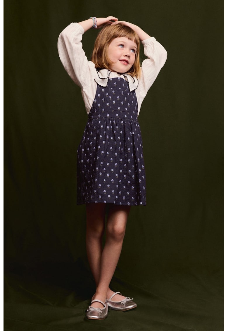 Rochie din bumbac cu bretele incrucisate pe partea din spate