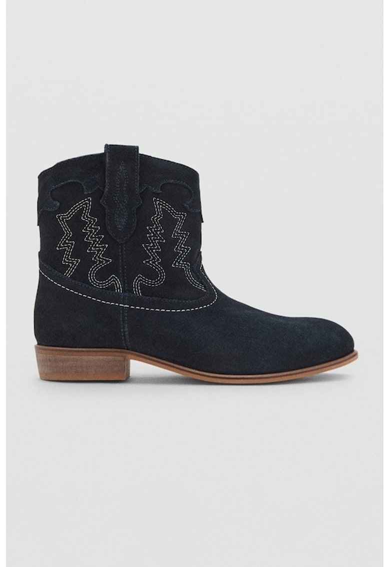 Ghete western din piele intoarsa