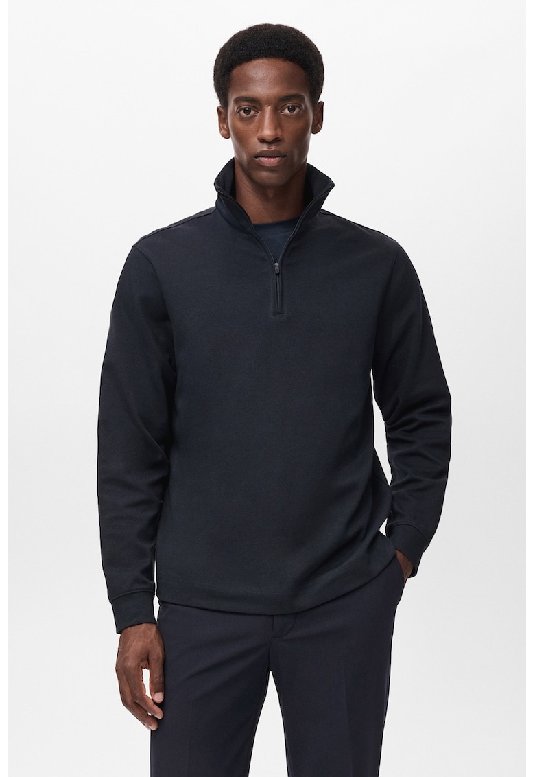 Bluza de trening uni cu fermoar scurt