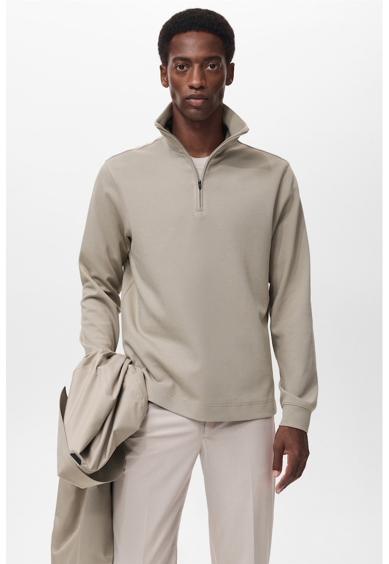 Bluza de trening uni cu fermoar scurt