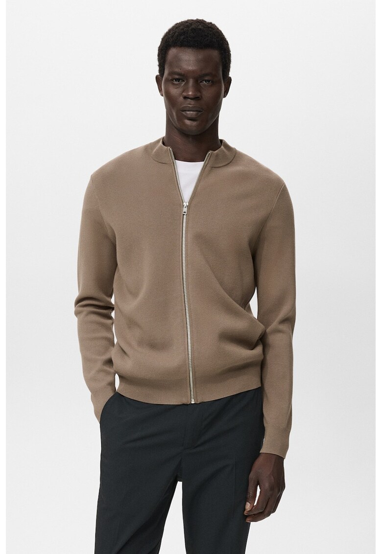 Jacheta bomber cu fermoar