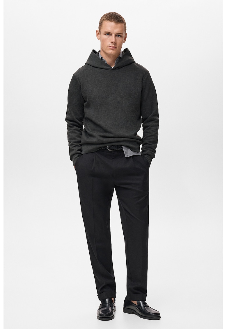 Hanorac cu model uni - Gri inchis