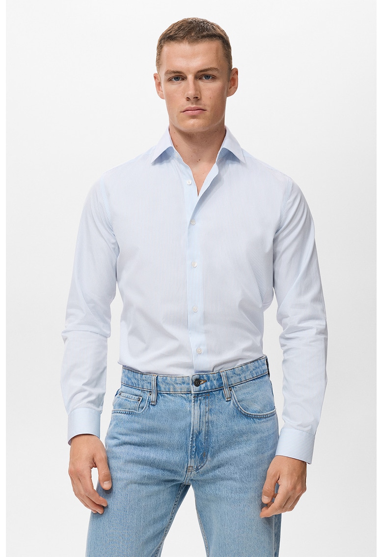 Camasa slim fit cu model in dungi