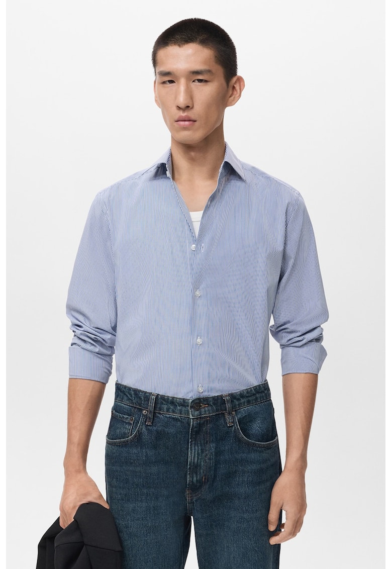 Camasa slim fit cu model in dungi