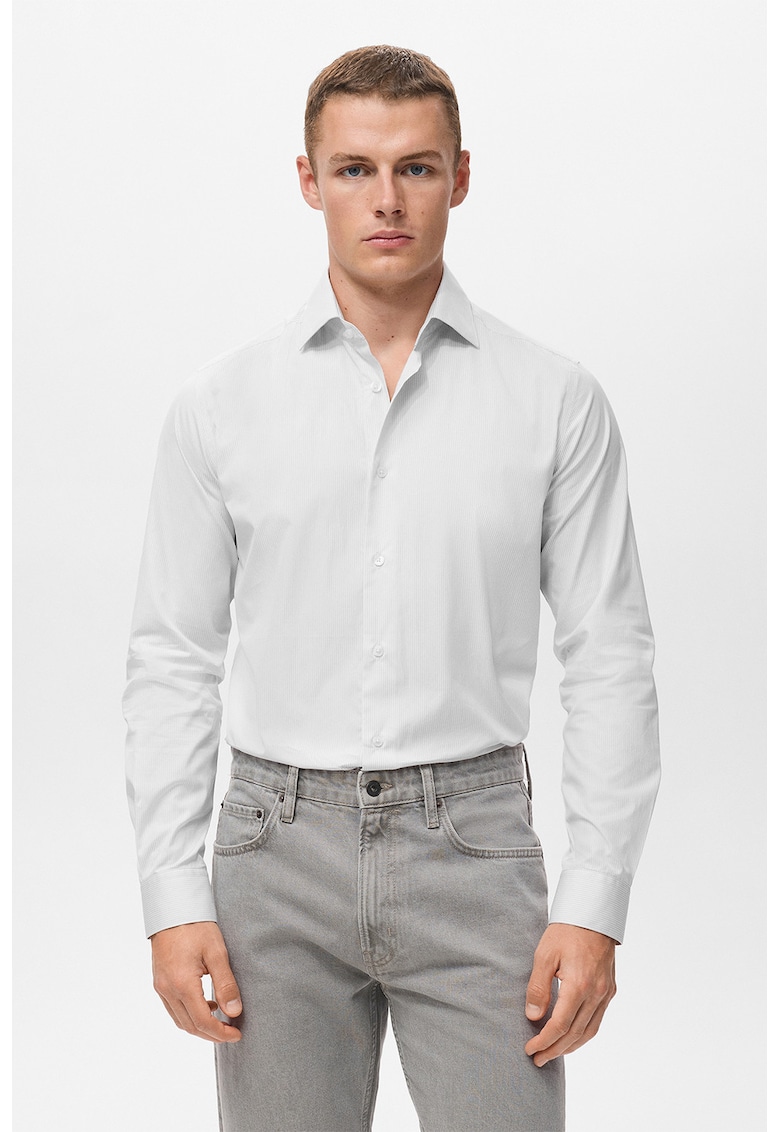 Camasa slim fit cu model in dungi