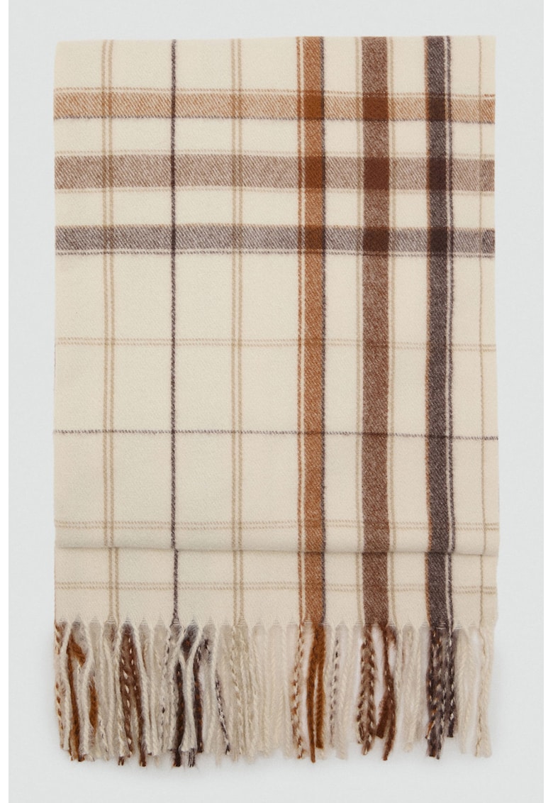 Fular in carouri cu franjuri