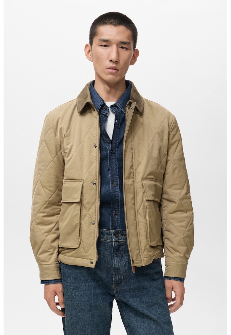 Jacheta-camasa matlasata cu buzunare frontale