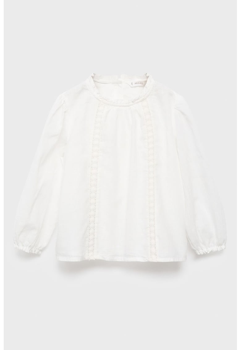 Bluza lejera cu detalii brodate si maneci lungi