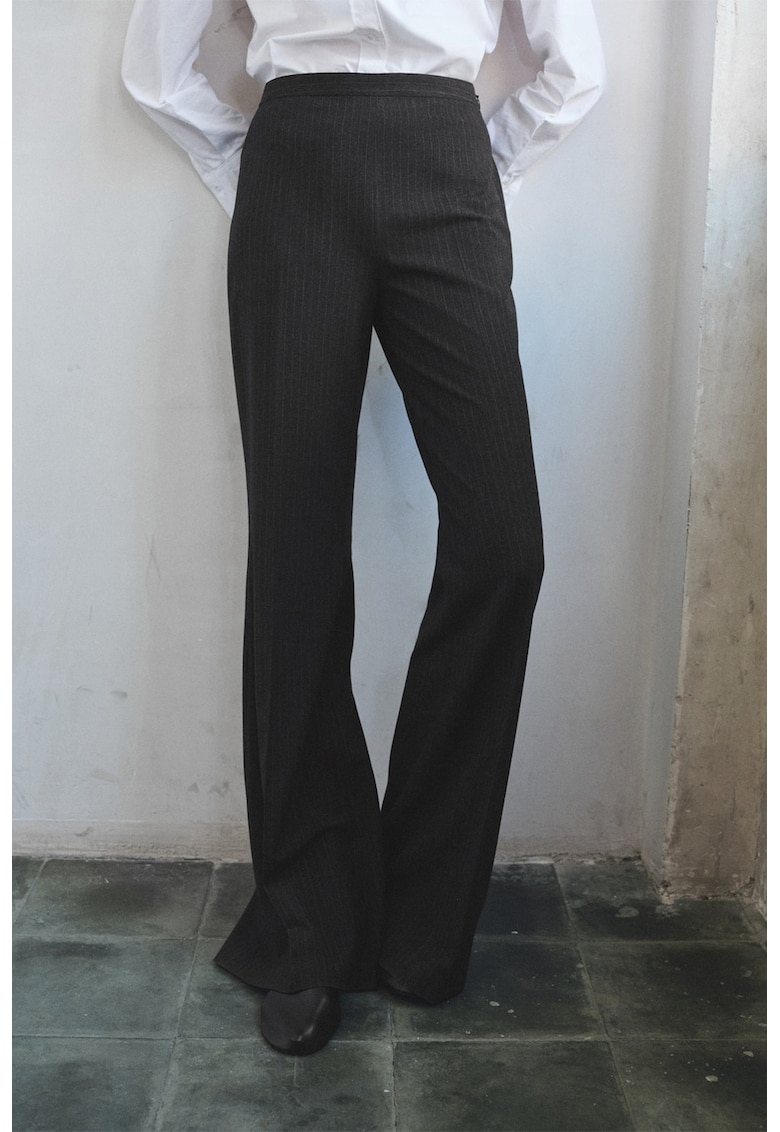 Pantaloni drepti cu dungi