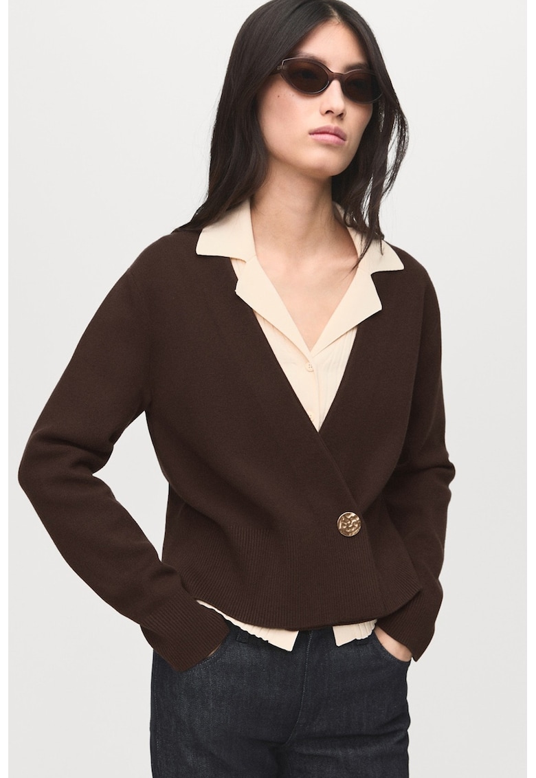 Cardigan crop cu model petrecut