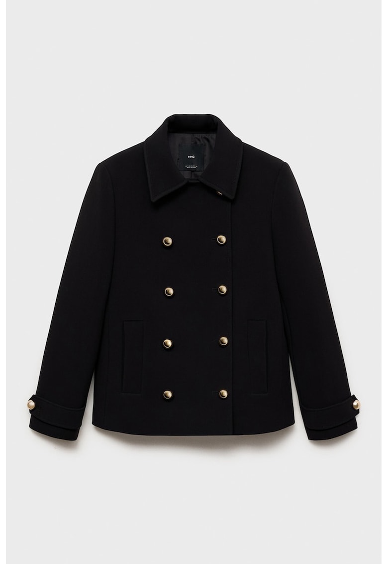 Jacheta cu nasturi si guler ascutit