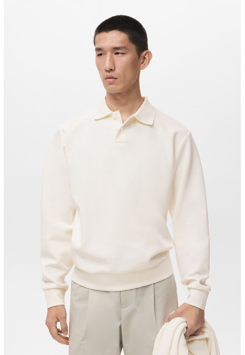 Bluza de trening polo cu model uni