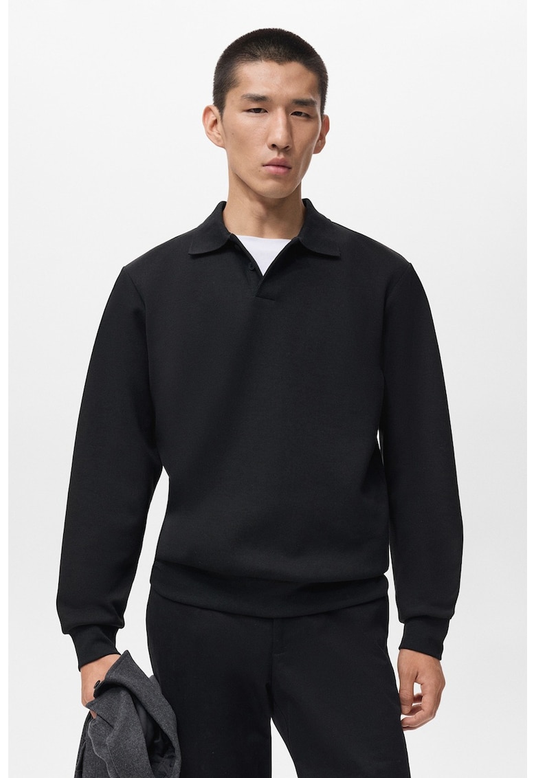 Bluza de trening polo cu model uni