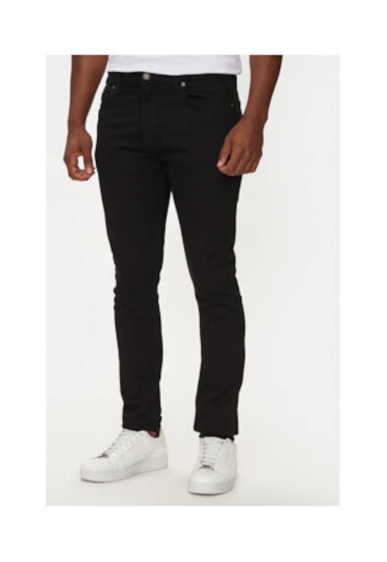 Blugi skinny cu detaliu logo