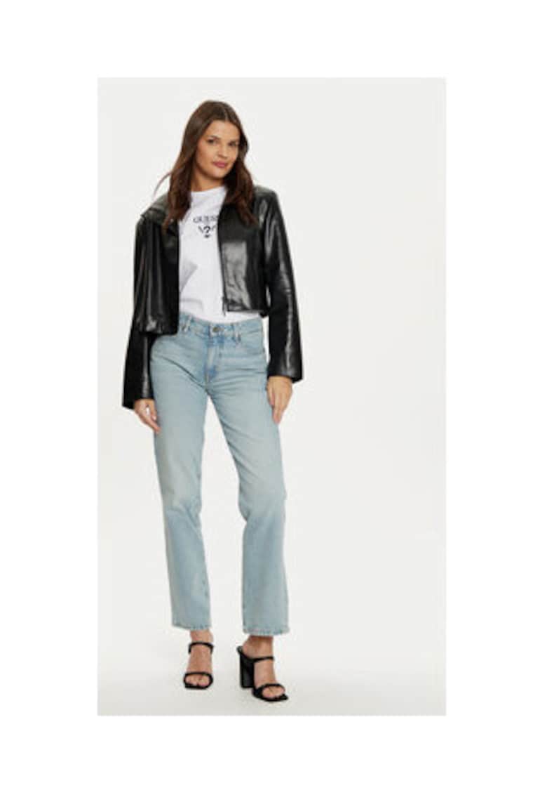 Blugi crop cu croiala dreapta