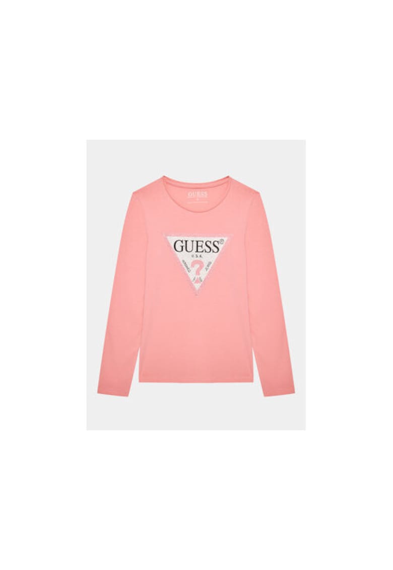 Bluza cu logo si decolteu rotund