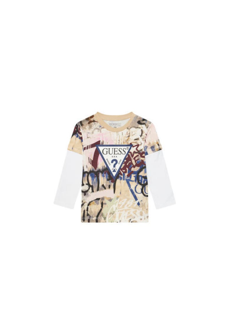 Guess Bluza cu model si logo