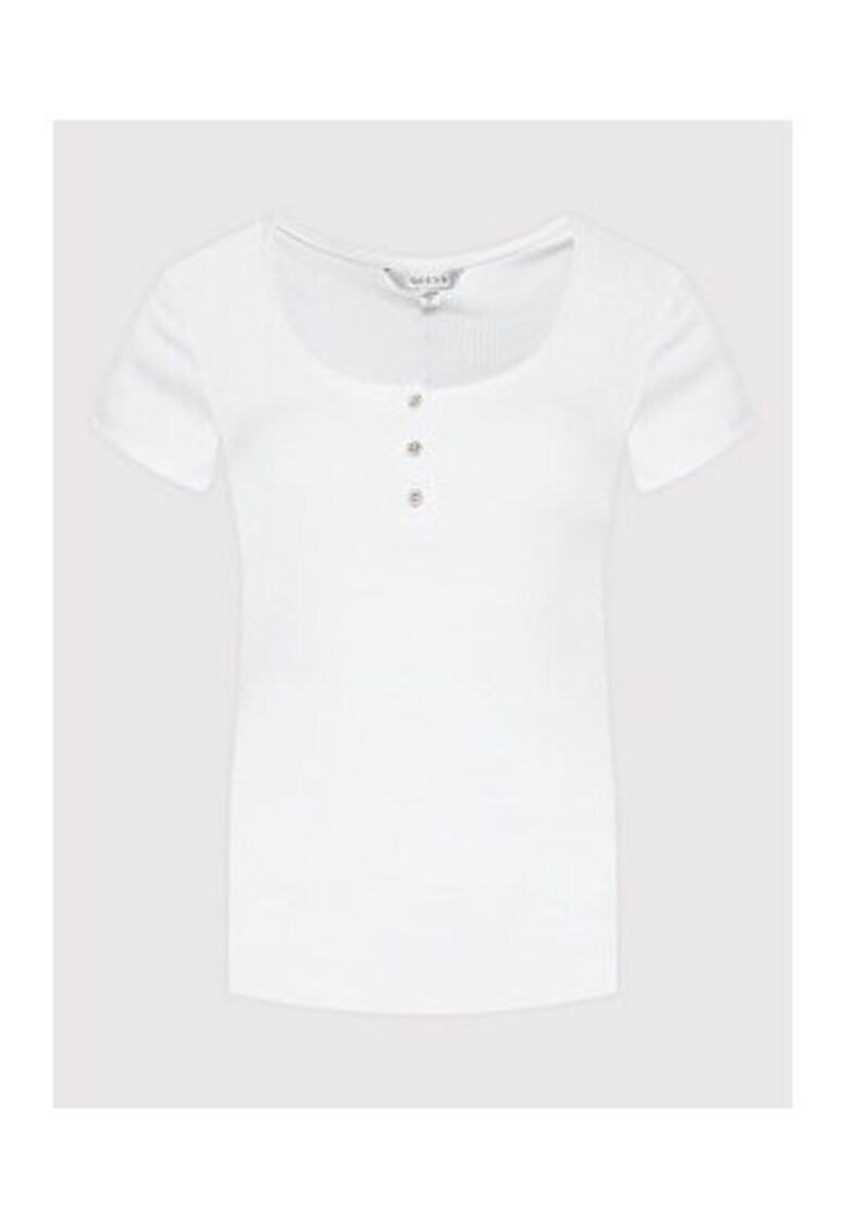 Bluza cu decolteu Henley