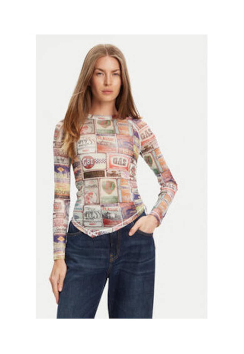 Bluza cu imprimeu si maneca lunga