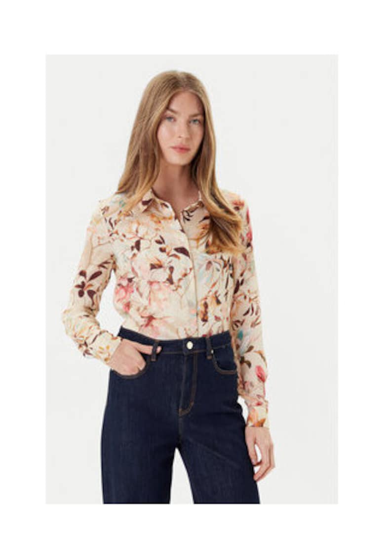 Camasa cu maneca lunga si model floral
