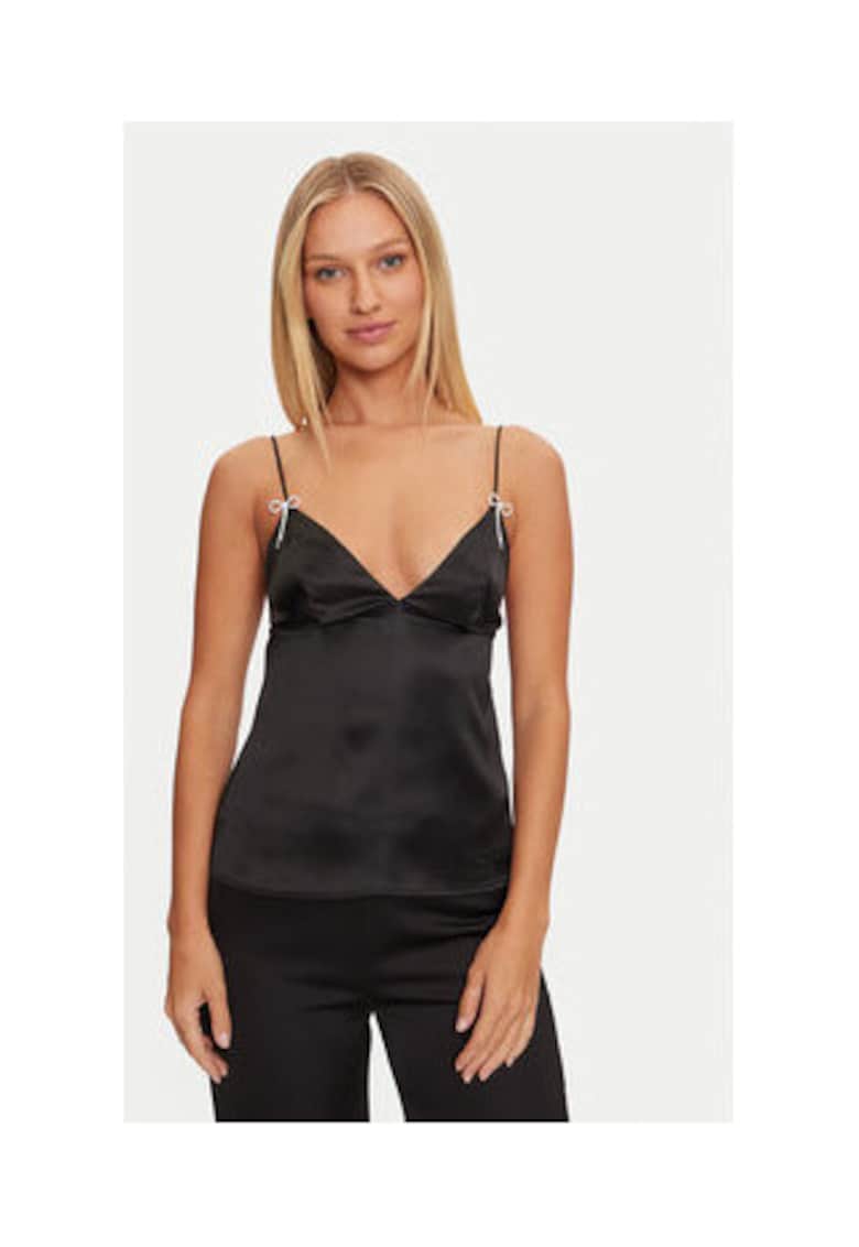 Top de pijama cu aspect satinat