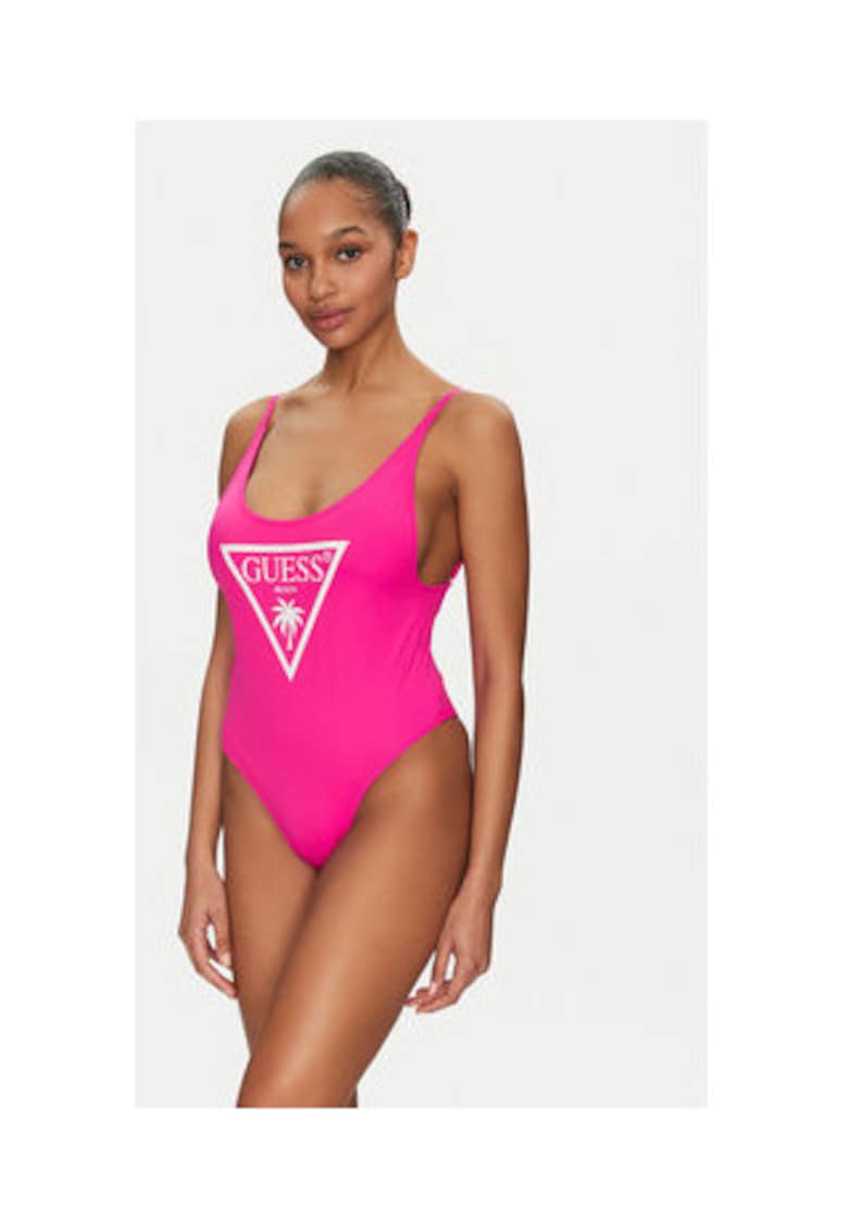Costum intreg de baie cu logo - fucsia