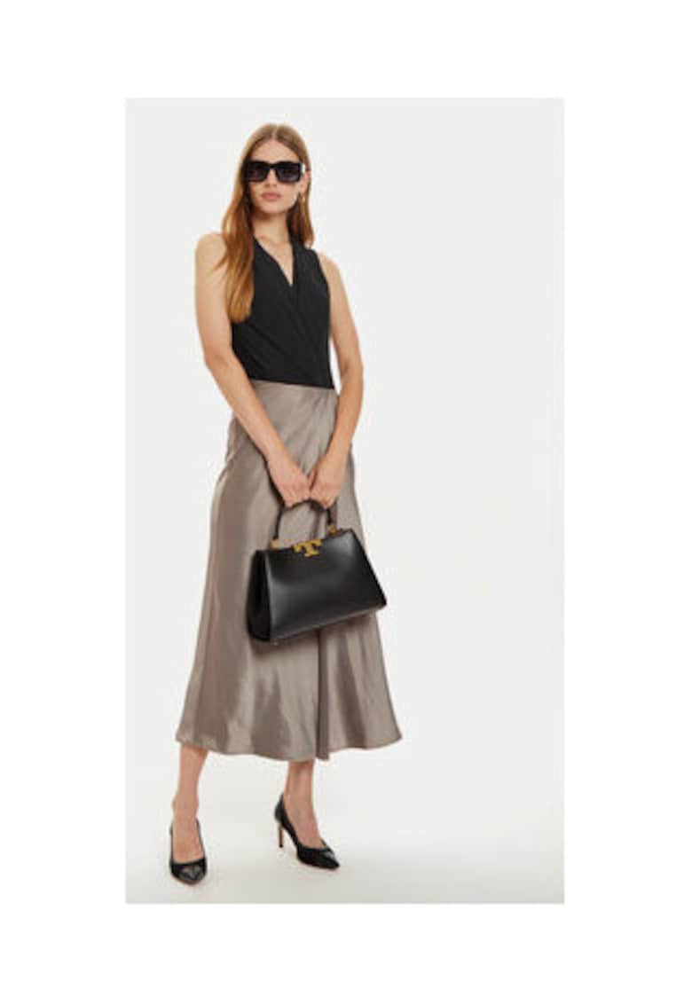 Fusta midi din satin