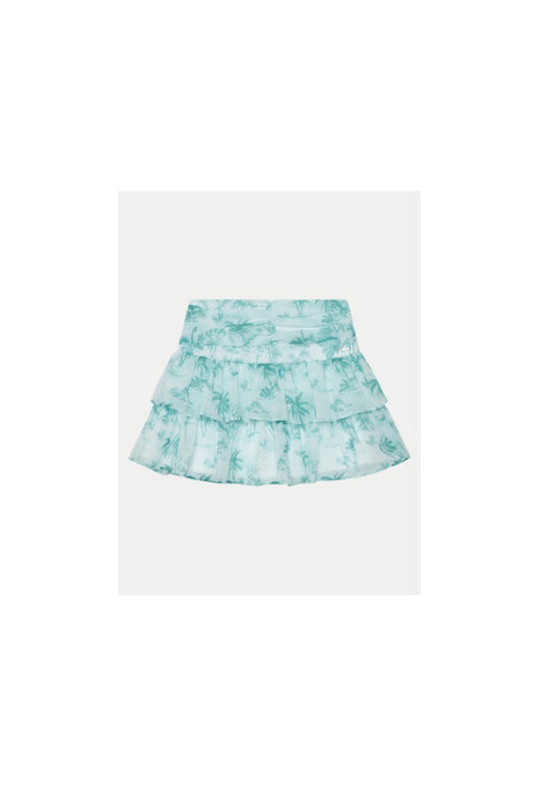 Fusta scurta cu model tropical