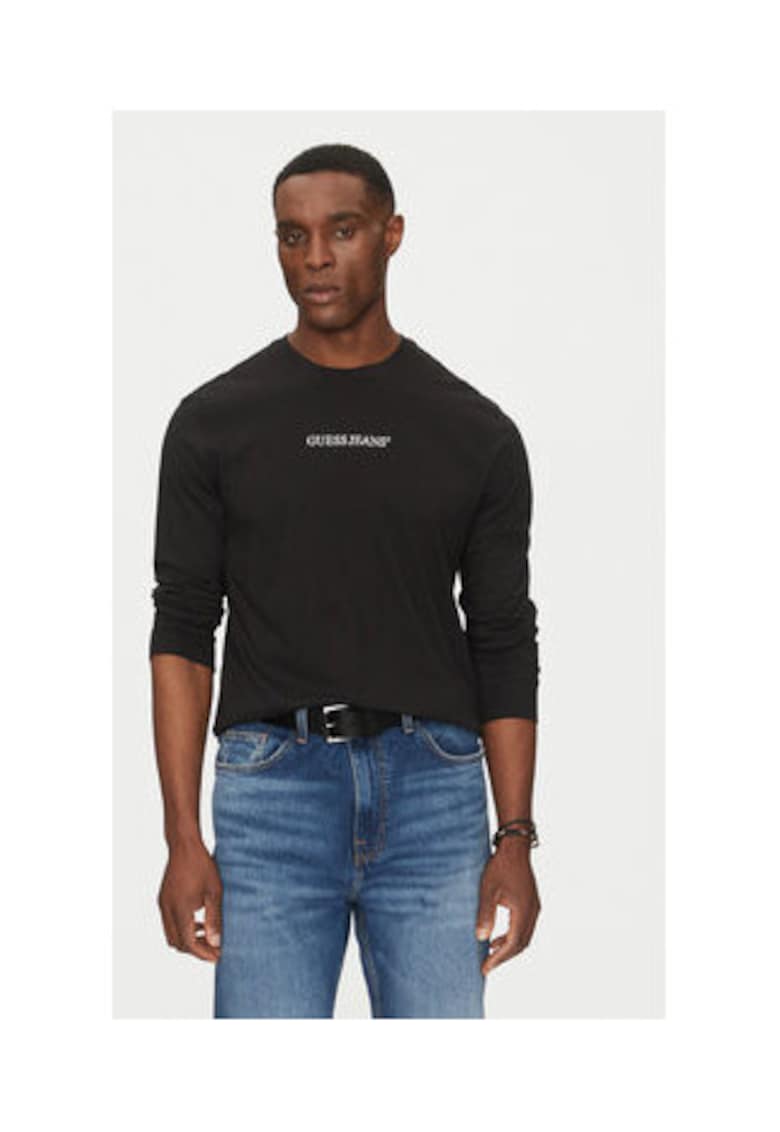 Bluza slim fit cu detaliu logo