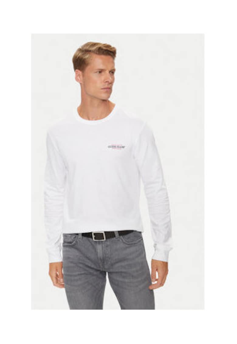 Bluza din bumbac organic si logo discret