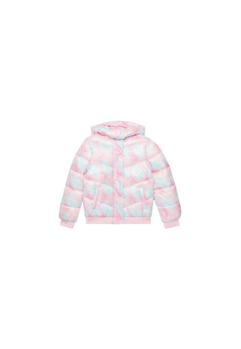 Geaca cu vatelina - model tie-dye si imprimeu logo