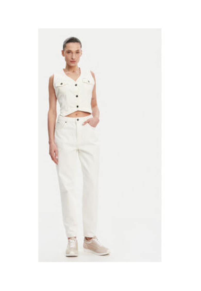 Guess Jeans Vesta uni cu inchidere cu capse