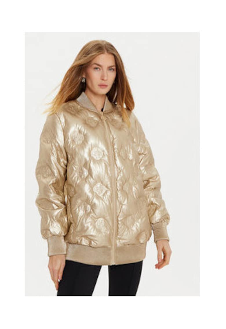 Geaca lejera cu model monogram