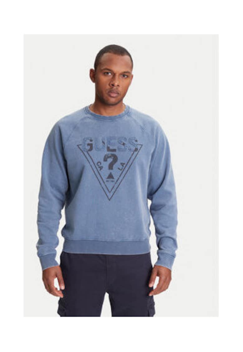 Bluza de trening din bumbac cu logo frontal