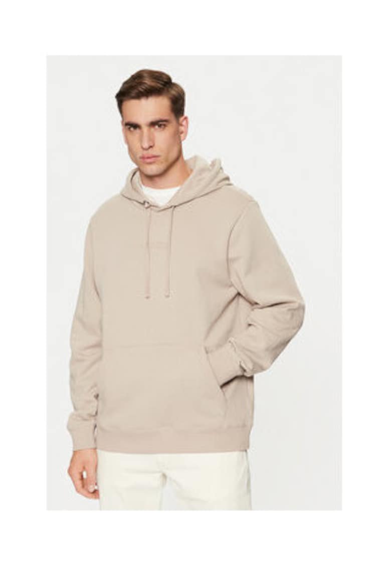 Hanorac din amestec de bumbac cu model uni
