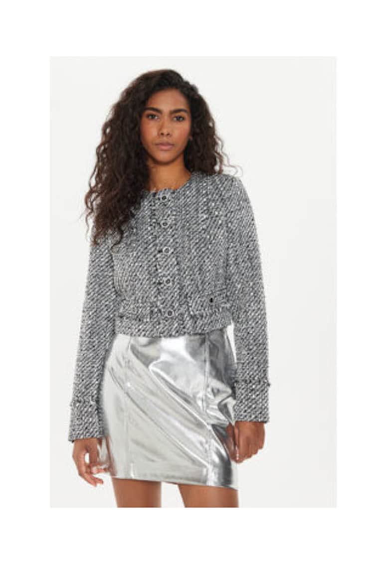 Sacou crop din tweed -