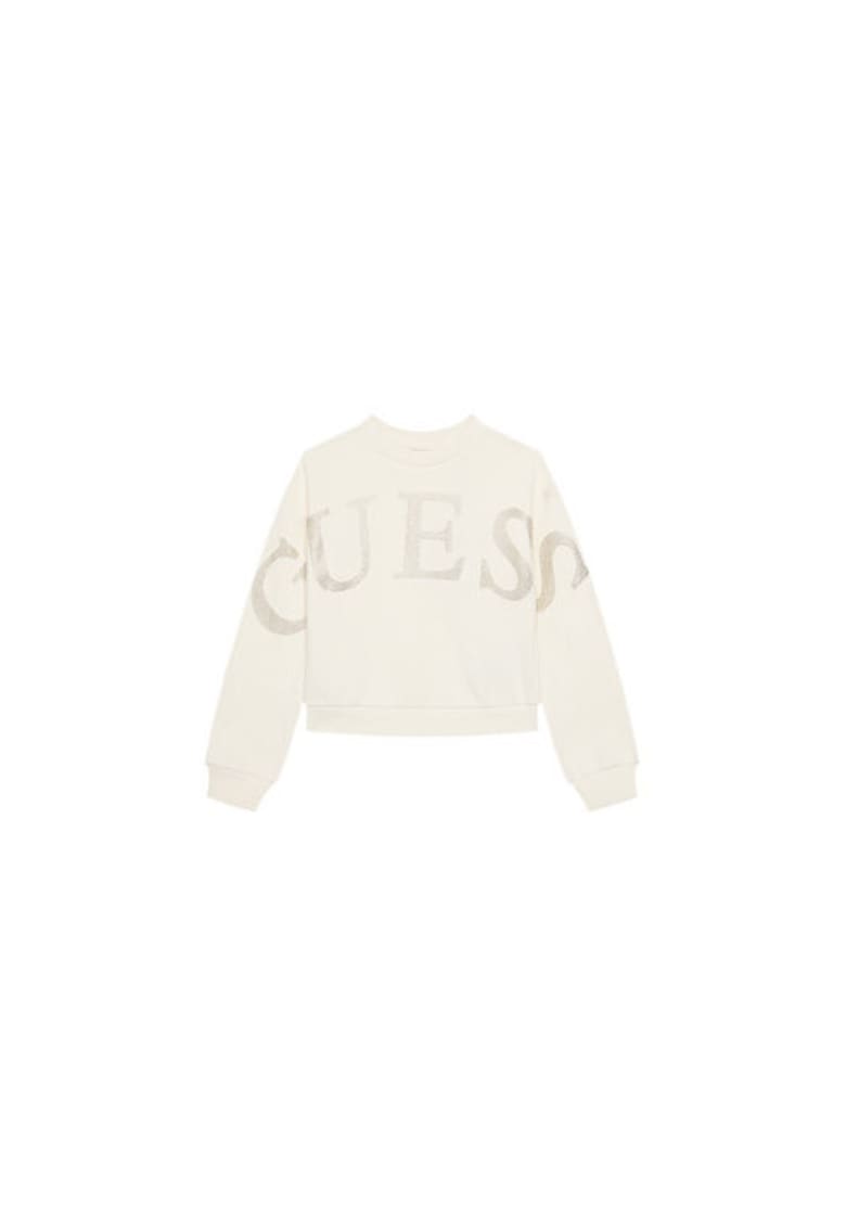 Bluza de trening din bumbac cu logo supradimensionat din strasuri