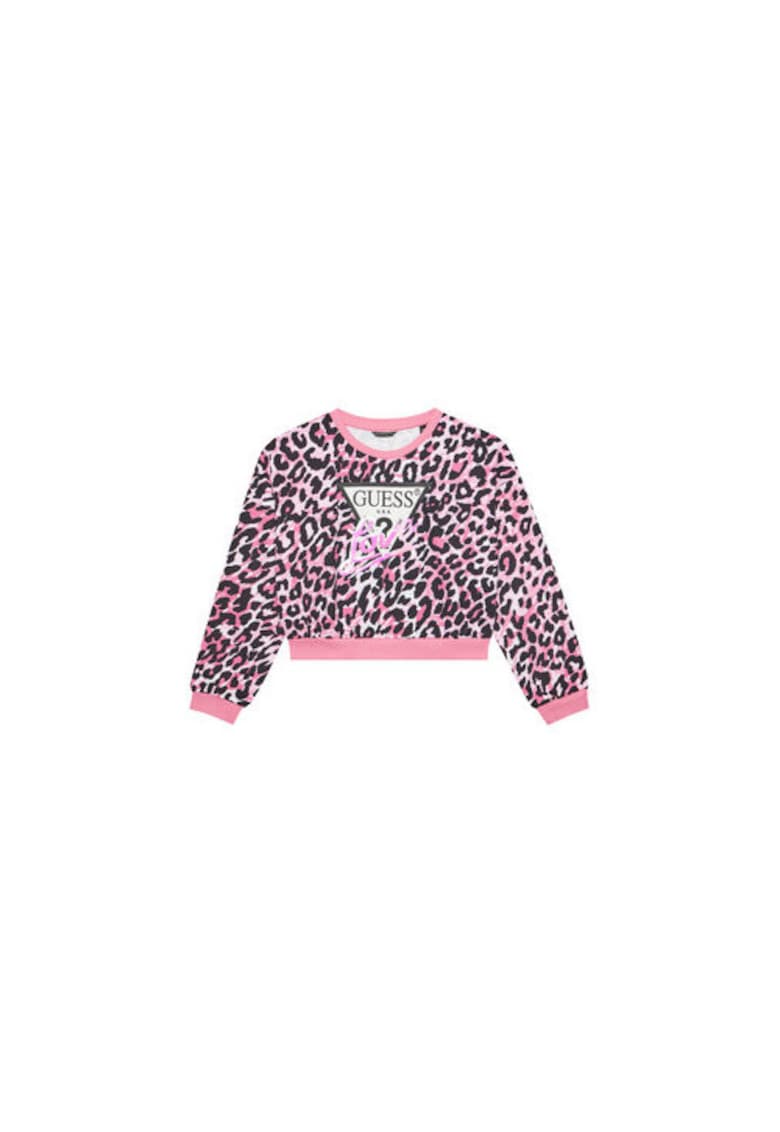 Bluza de trening din bumbac cu logo si model animal print