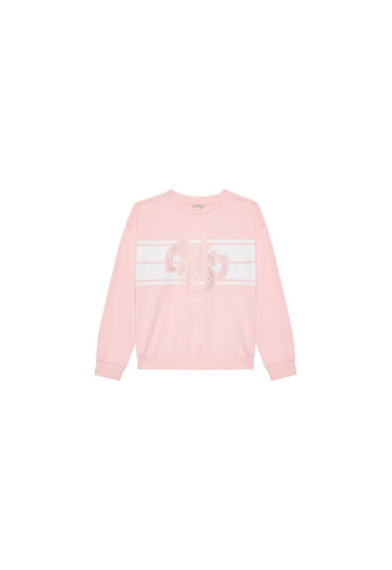Bluza de trening din bumbac cu logo din strasuri -