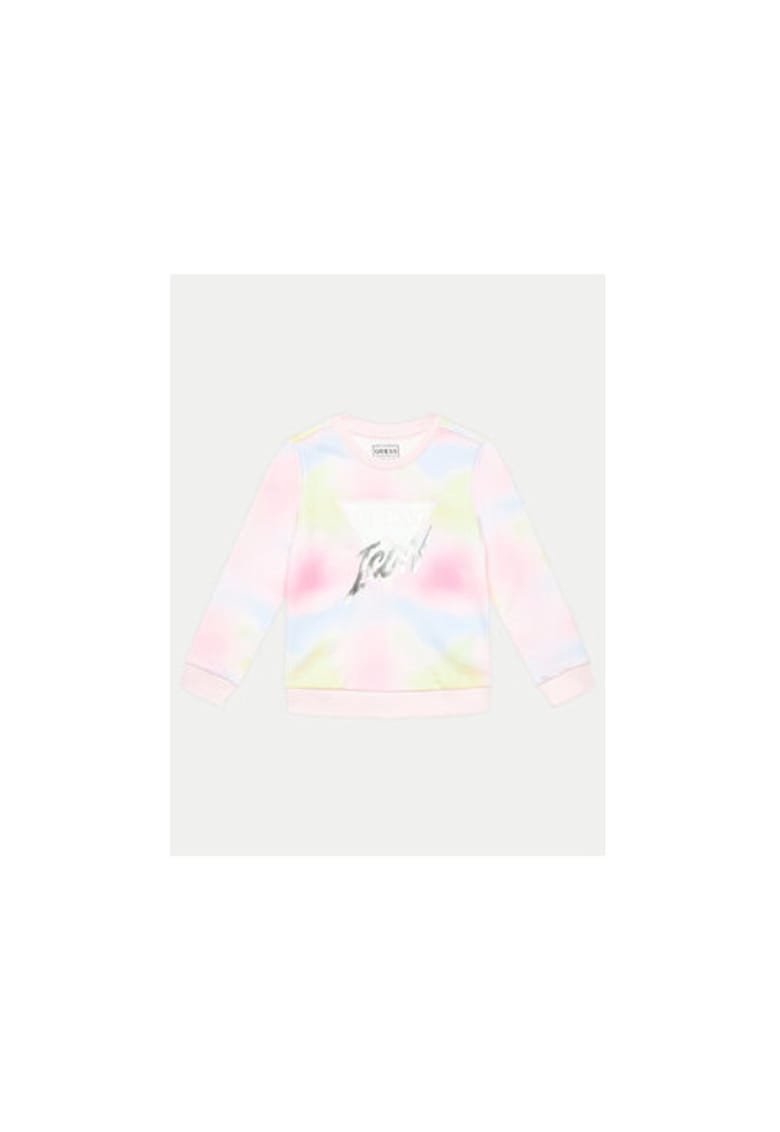 Guess Bluza sport din bumbac cu imprimeu logo