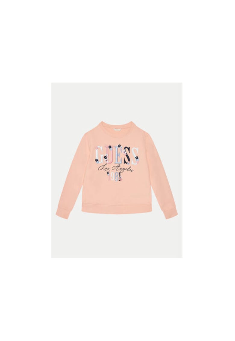 Bluzon din bumbac cu broderie logo