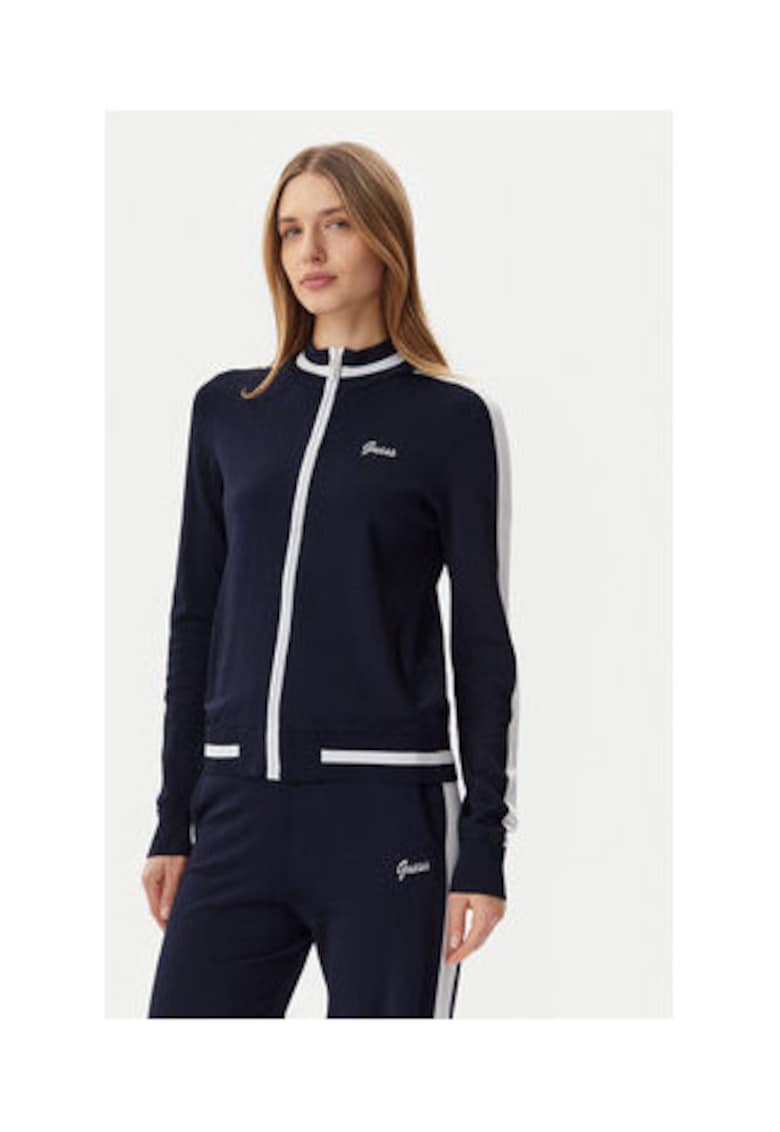 Bluzon din tricot cu fermoar