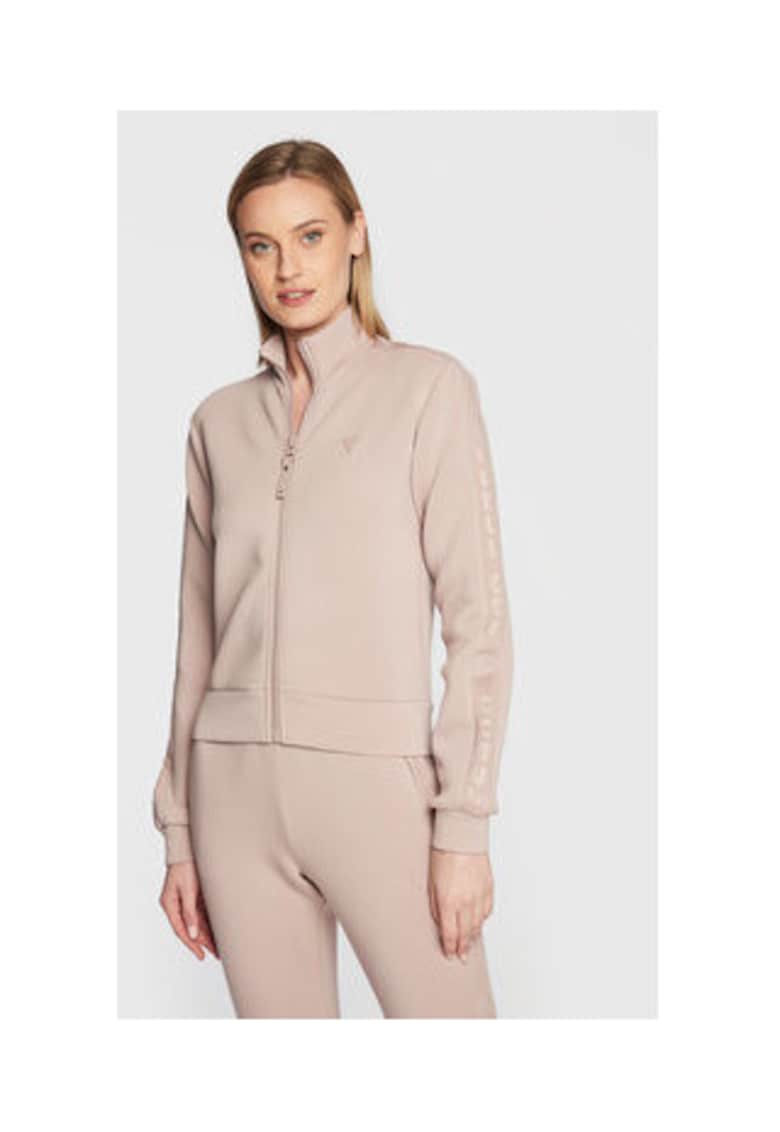 Bluza cu fermoar pentru fitness - Bej