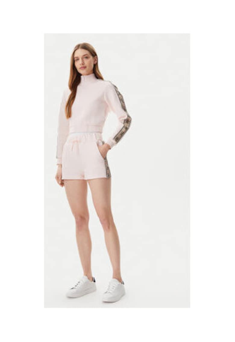 Hanorac crop cu detaliu logo