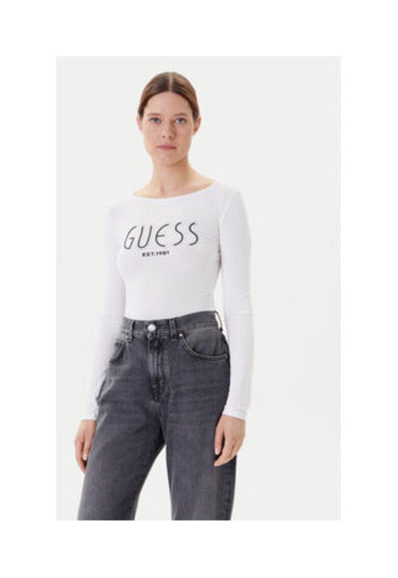 Bluza-body din amestesc de viscoza - Alb