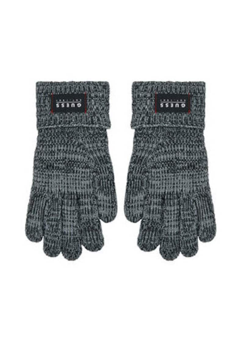 Manusi barbatesti - 50% poliester - 45% acril - 5% lana - negre - gri - L